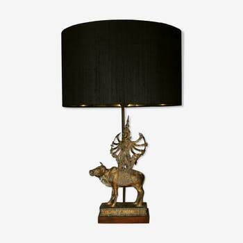 Shiva lamp in bronze.