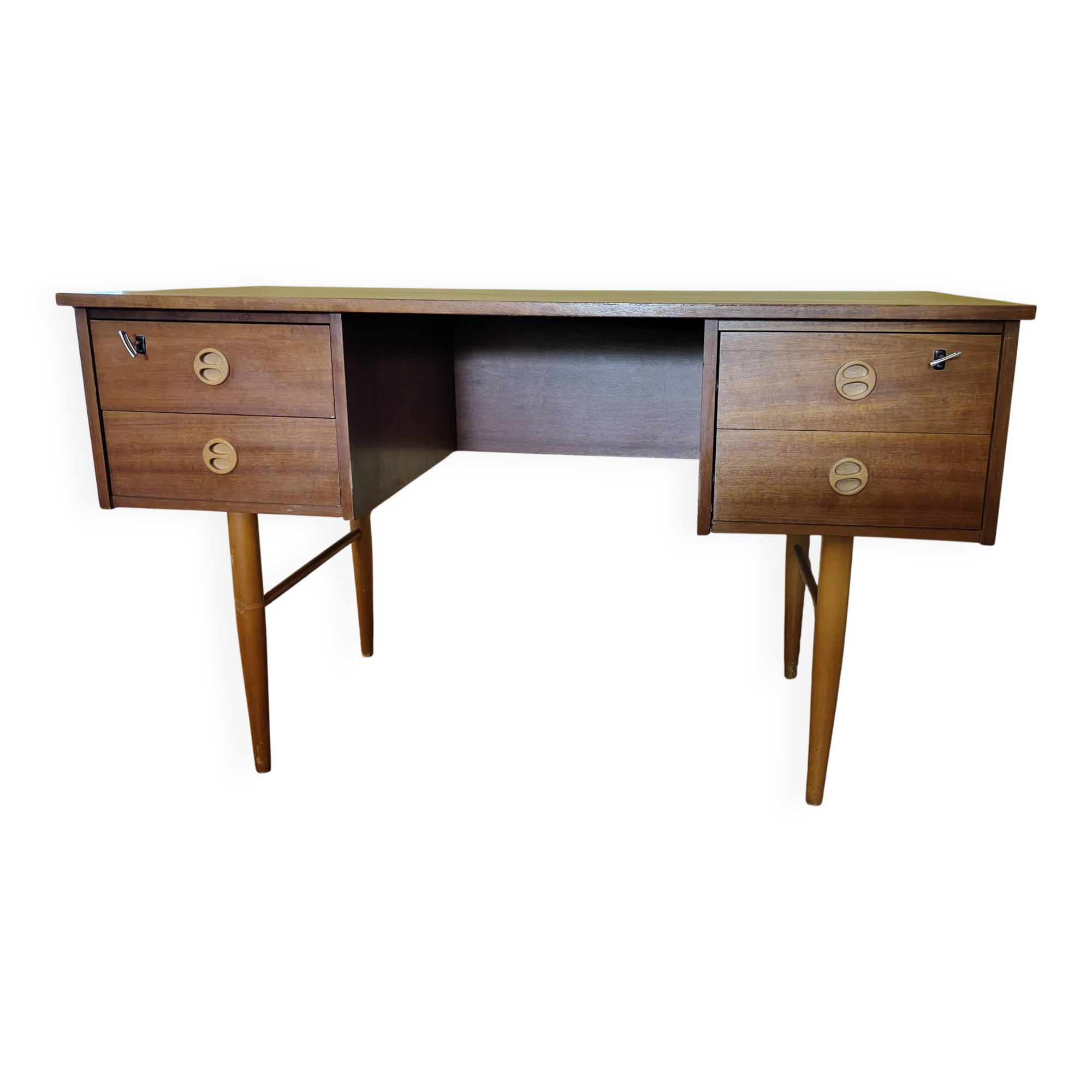 Bureau vintage années 1960 pieds compas