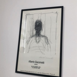 Alberto Giacometti 1975 Vintage Offset Lithograph of a drawing