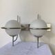 Paire d'appliques globe murale space age vintage 1970
