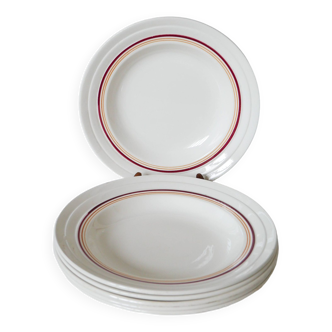 Lot de 10 assiettes blanches Digoin Sarreguemines, 19ème siècle