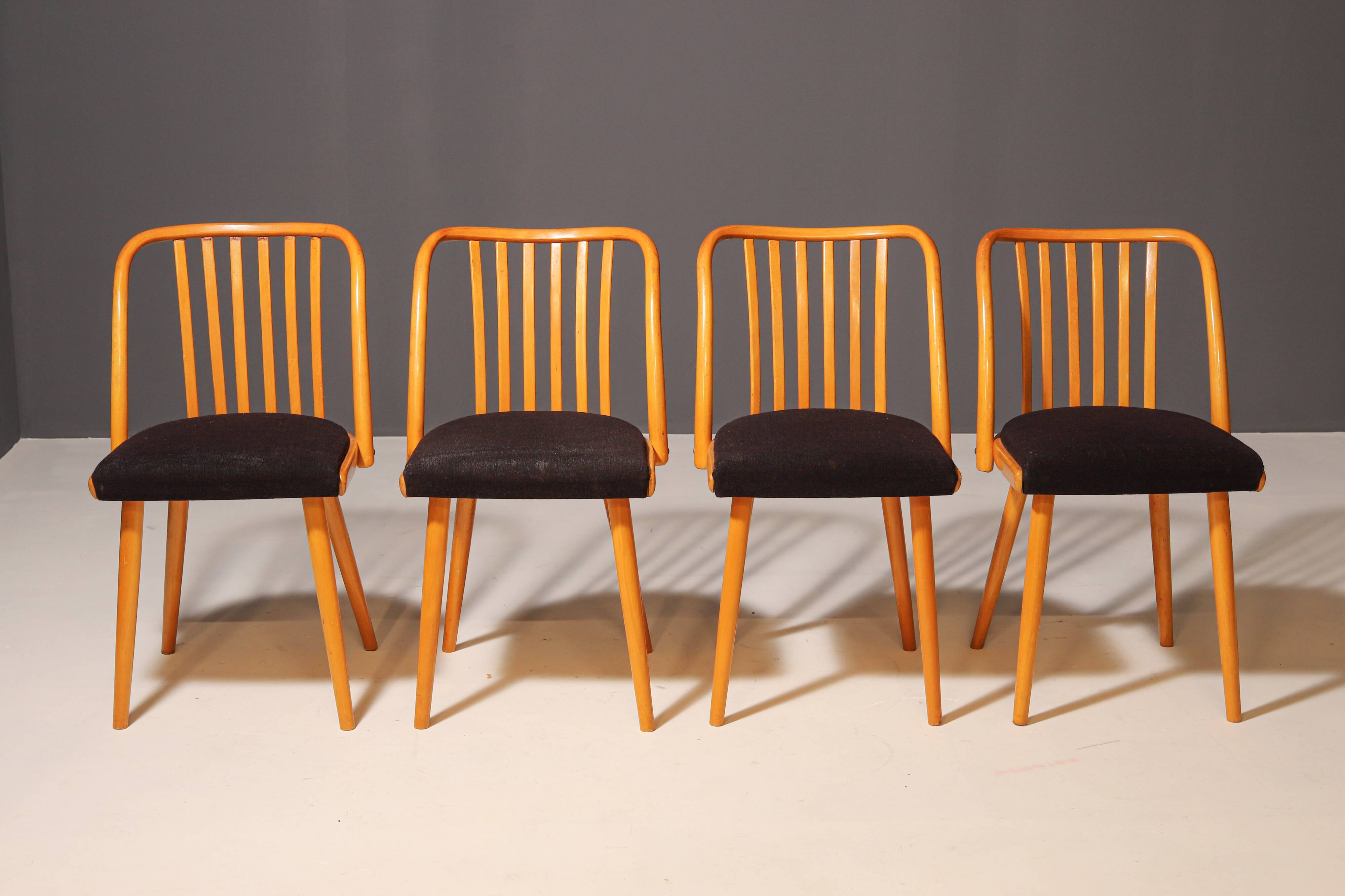 Set of Four Wooden Chairs | Antonín Šuman, 20th Century