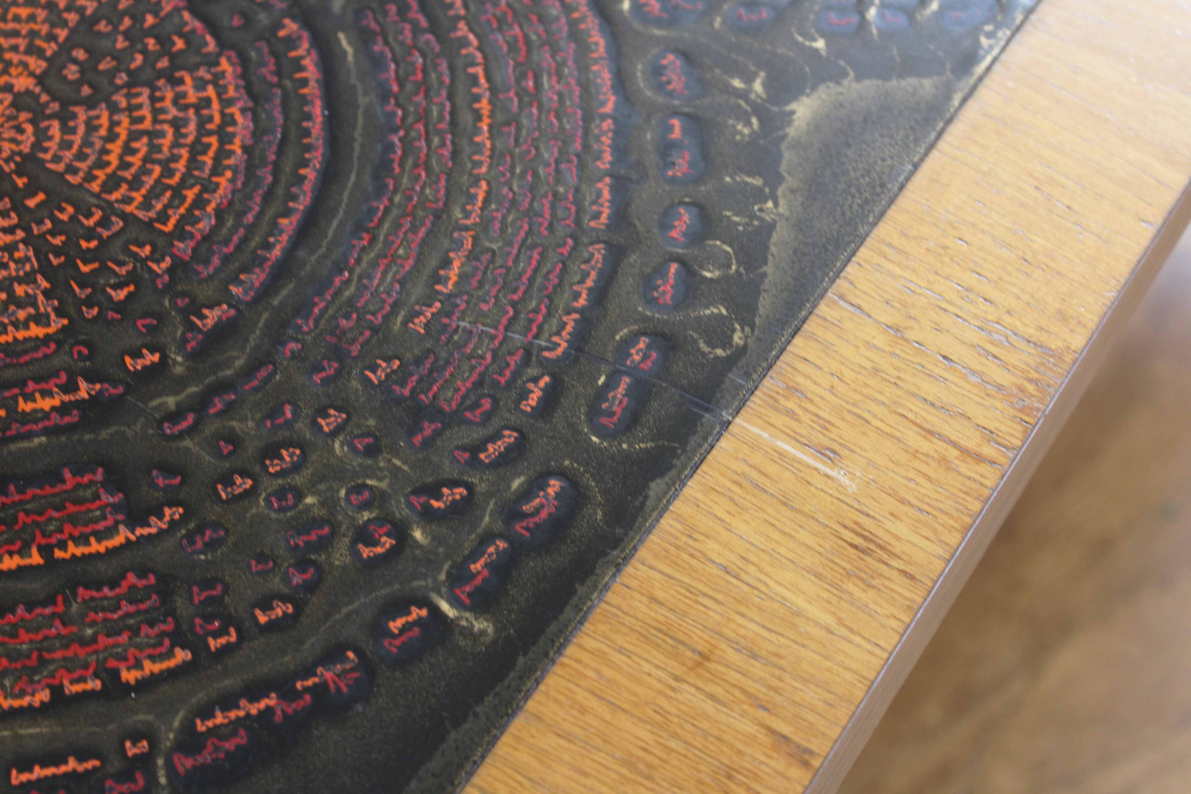 1970s rise and fall coffee table