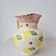 Vase/Pichet en céramique citron & pois - Vintage