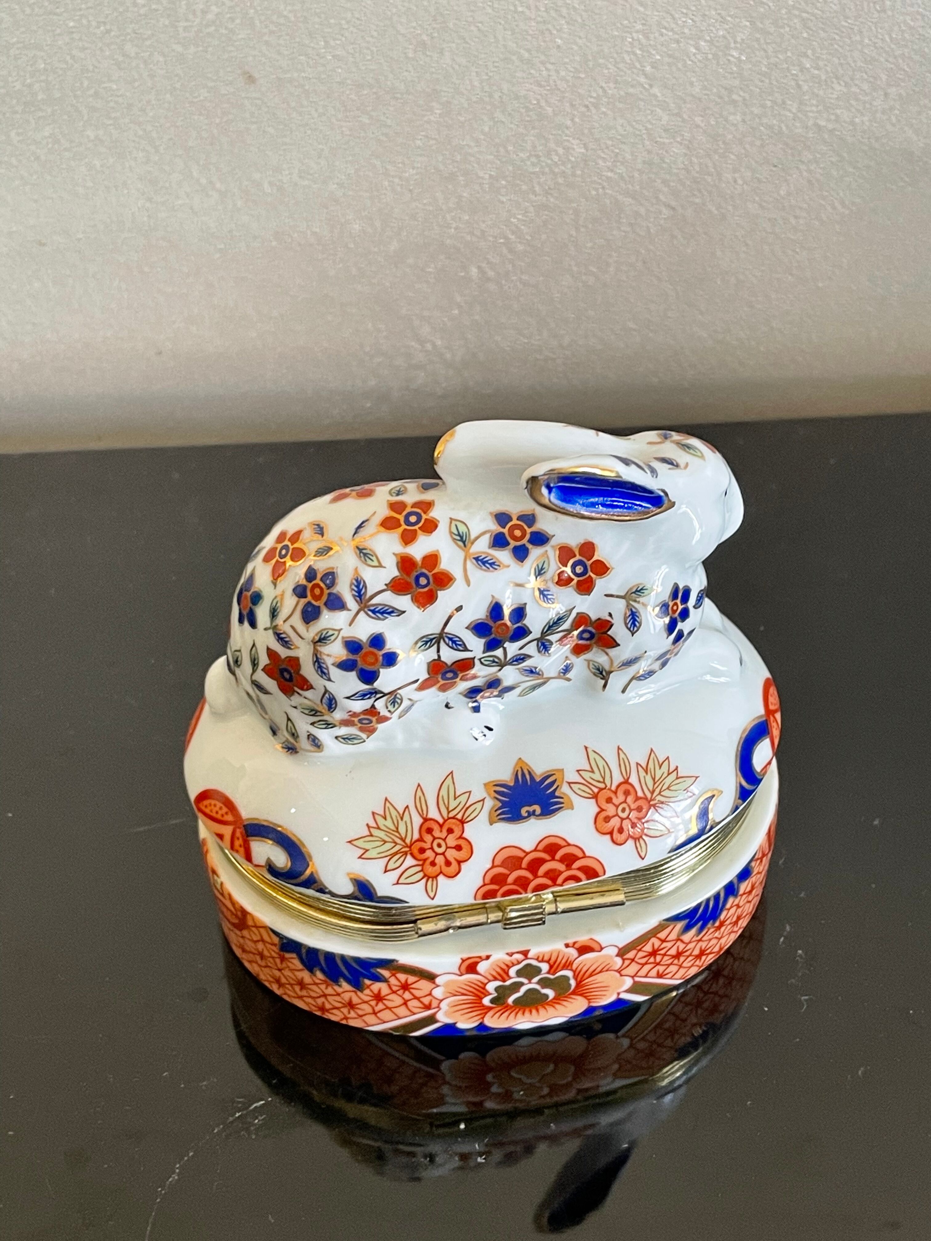 Porcelain rabbit box from Japan