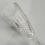 6 Champagne Flutes in Lalique Crystal | "Chinon" Model | 1960s
