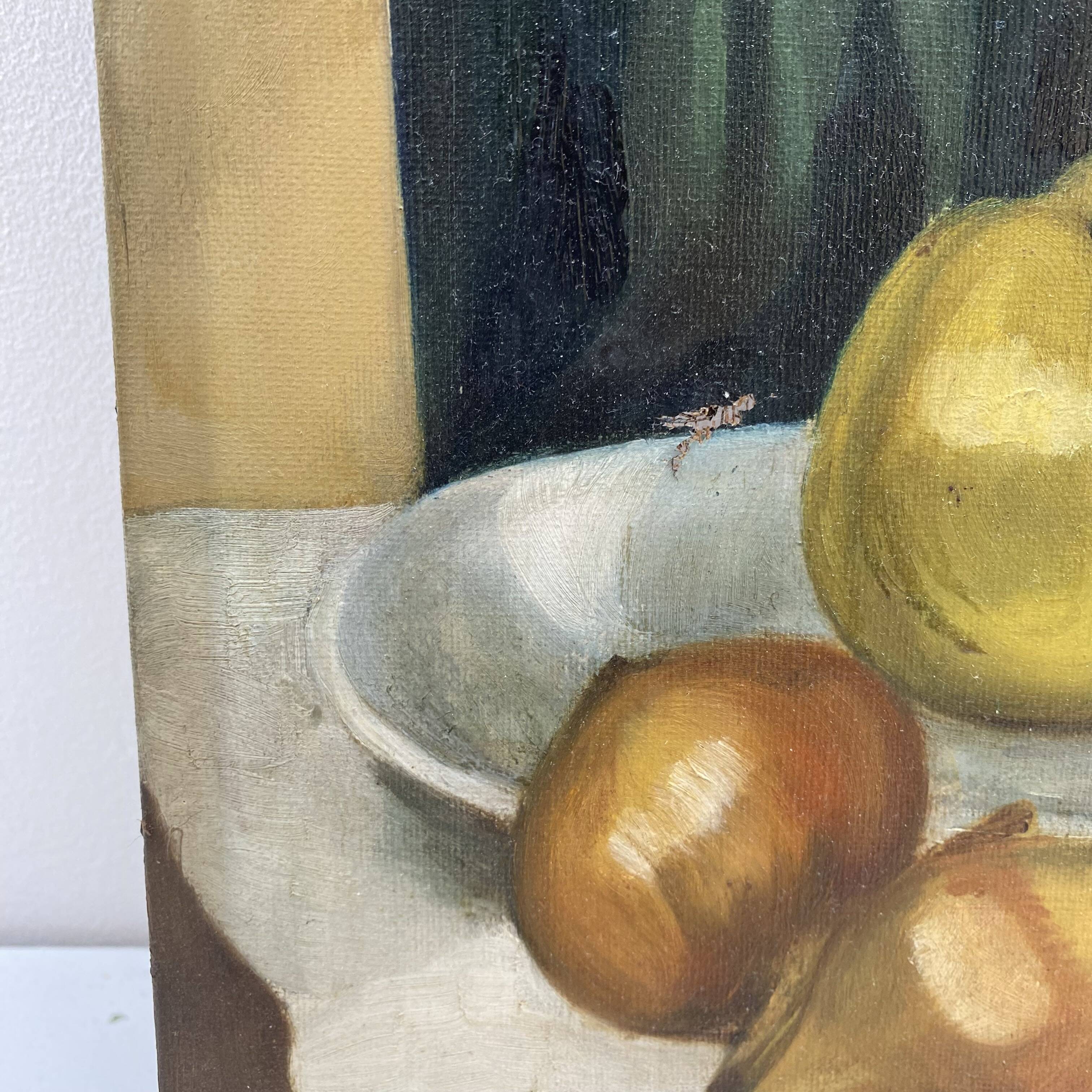 Old oil on canvas still life