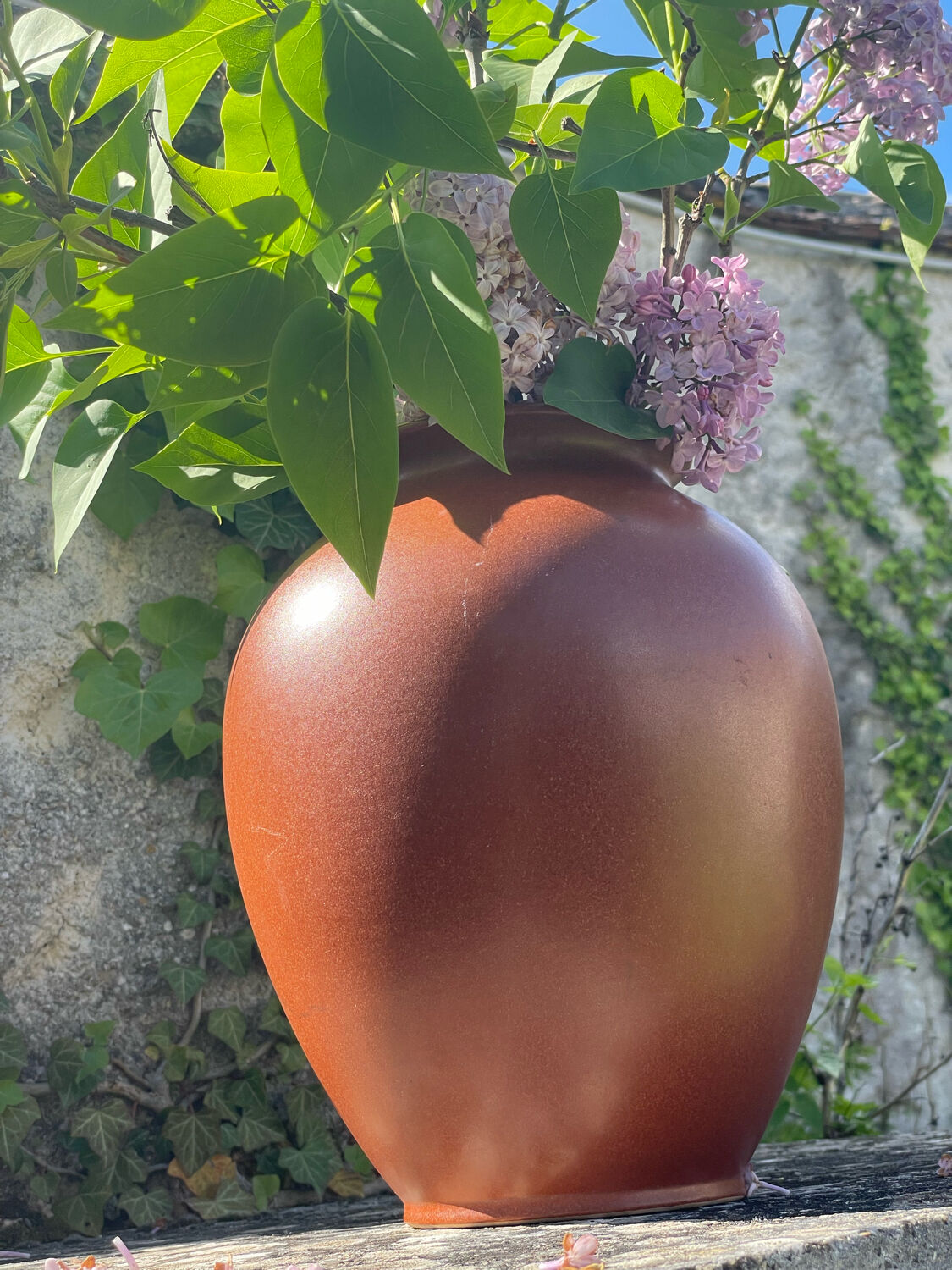 Vase w.germany 650-26 vintage fawn ceramic