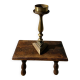 Ancient altar candle holder, bronze candle spike.