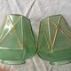 2 verres de lampe ancien