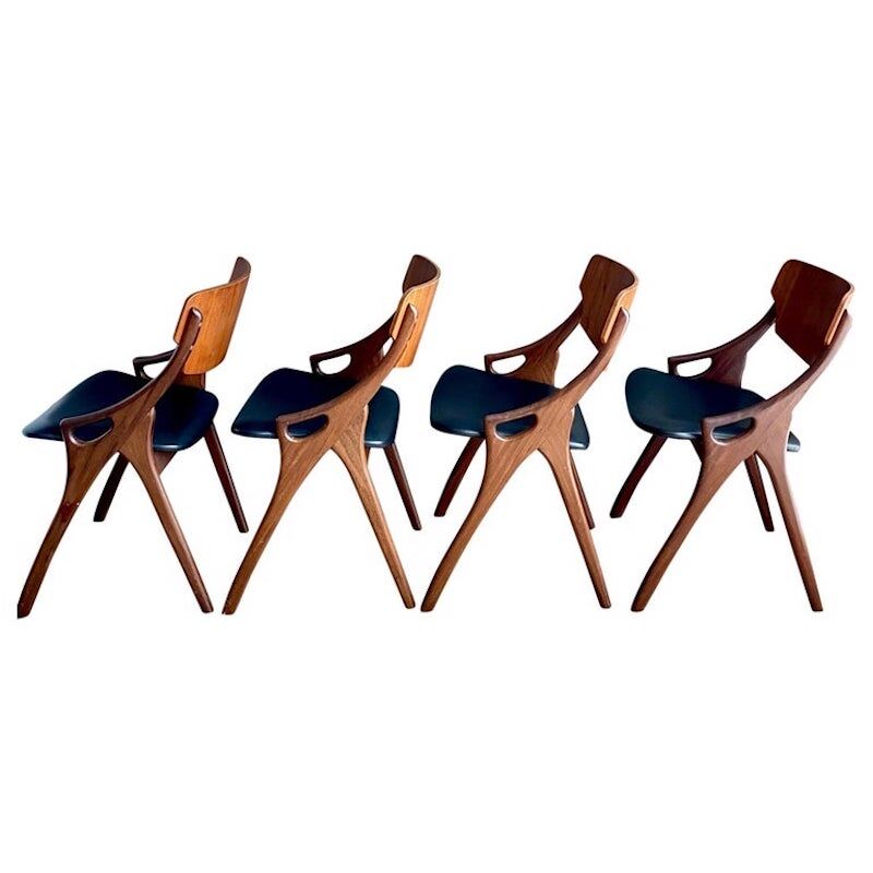 Chaises Arne Hovmand Olsen pour Mogens Kold vers les années 1950