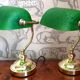 Pair of notary or banker lamps