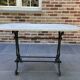 Bistro table in cast iron and marble from the art nouveau period.