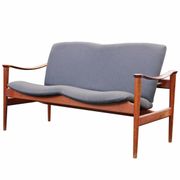 Loveseat 711 sofa by Fredrik Kayser for Vatne Lenestolfabrikk, 1960