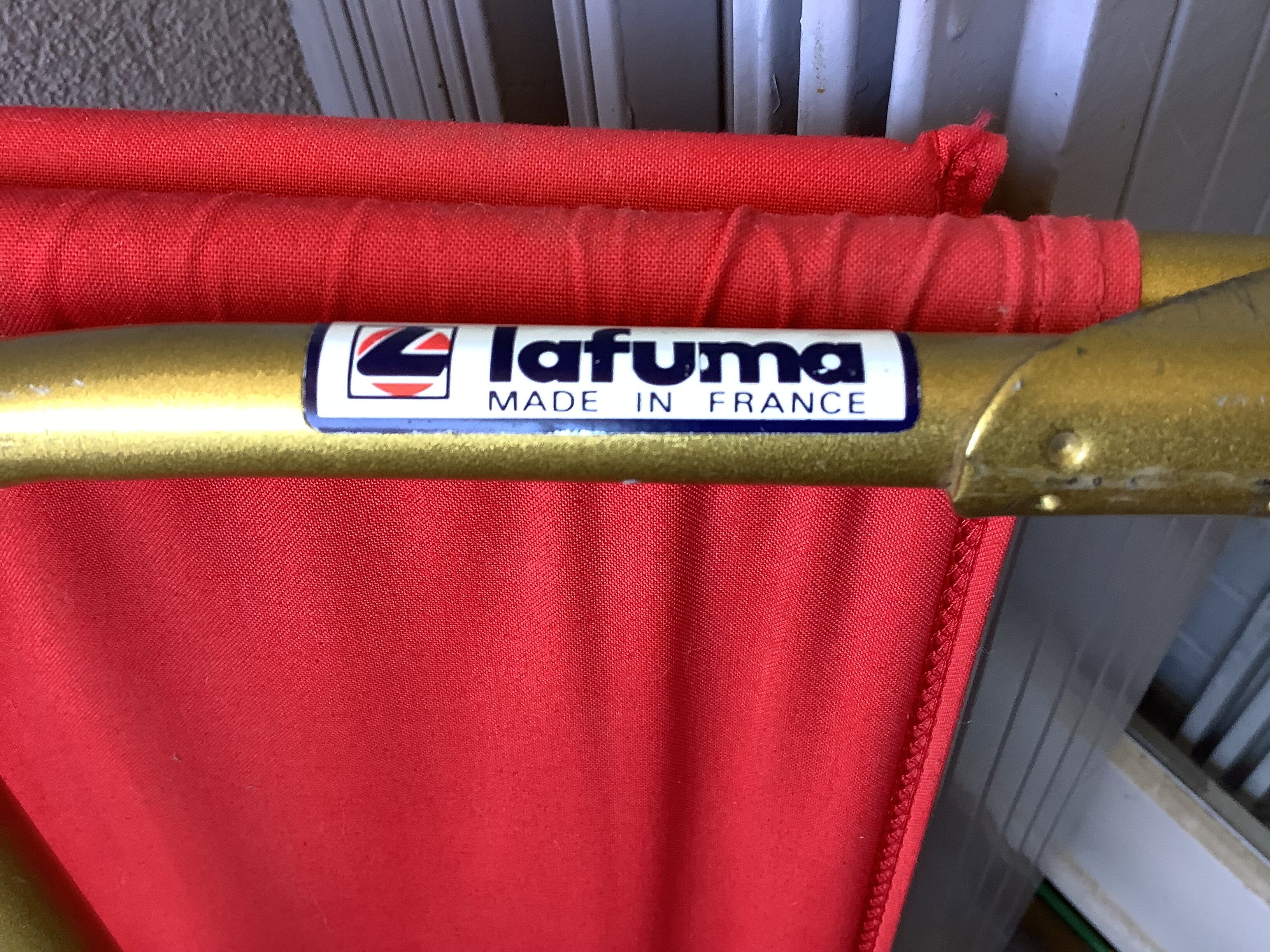 Vintage low folding Lafuma chair