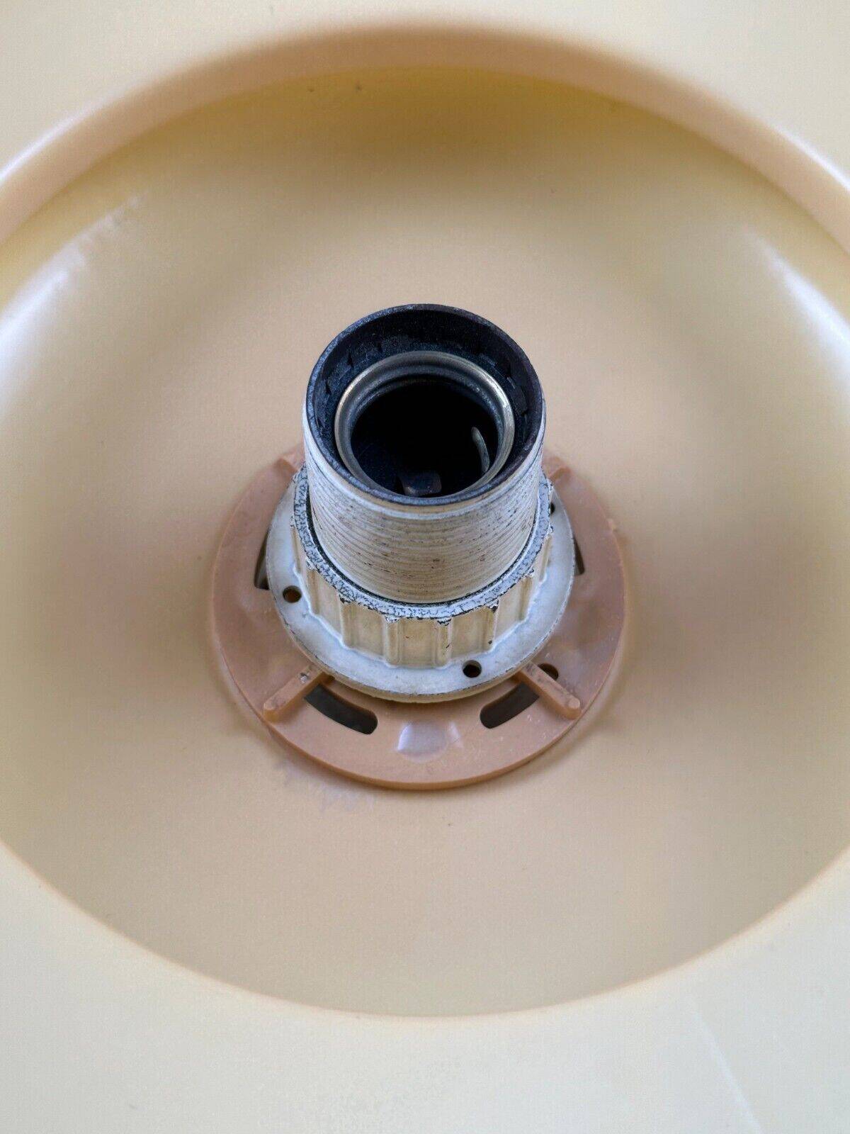 60s 70s ceiling lamp hanging lamp plastic chrome metal space age design