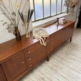 Enfilade teck XL années 60 constructiviste