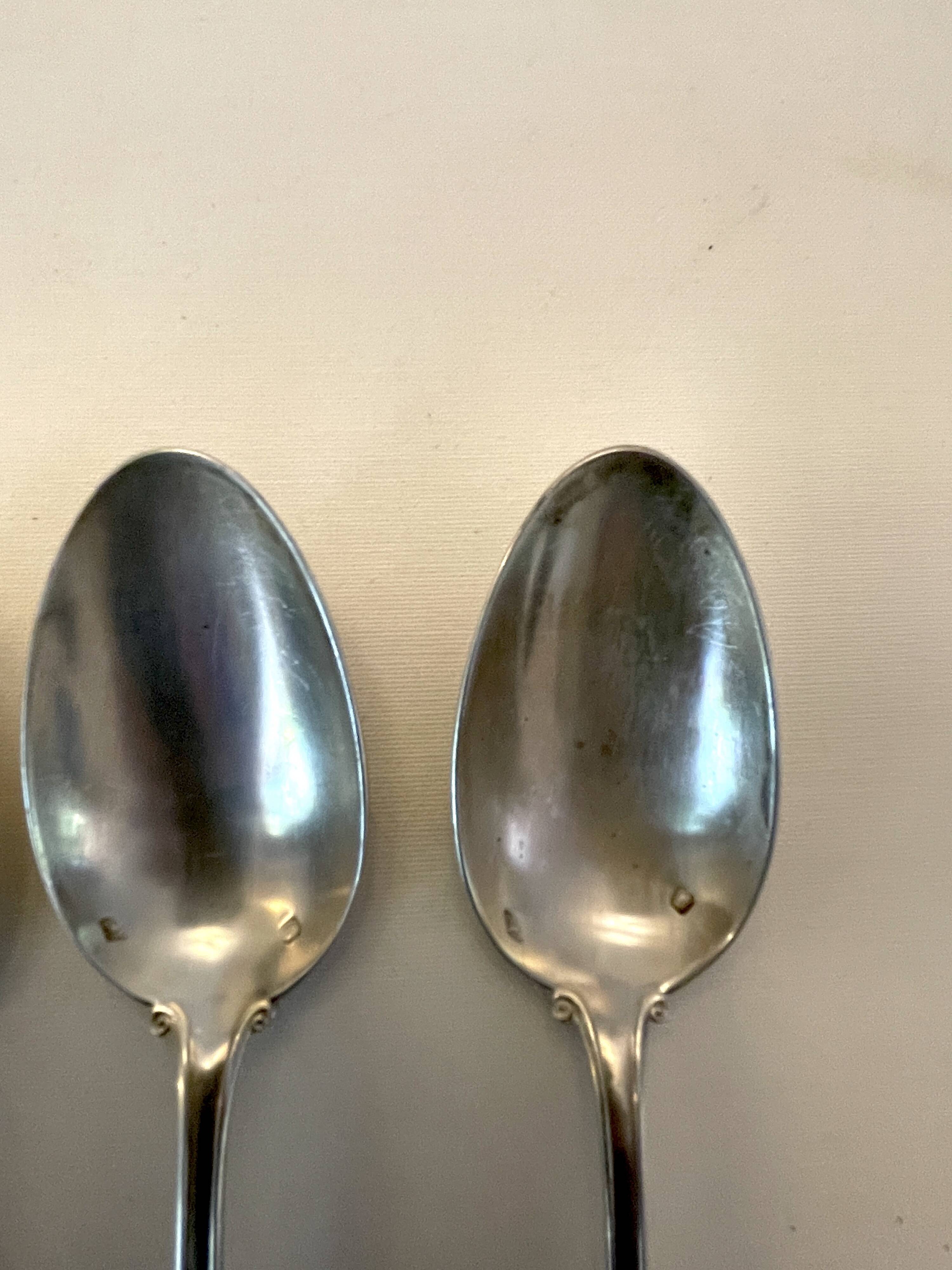 12 couverts en argent Alphonse Debain avec son écrin