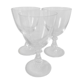 Ancient crystal foot glasses