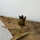 Vintage brass flower candle holder