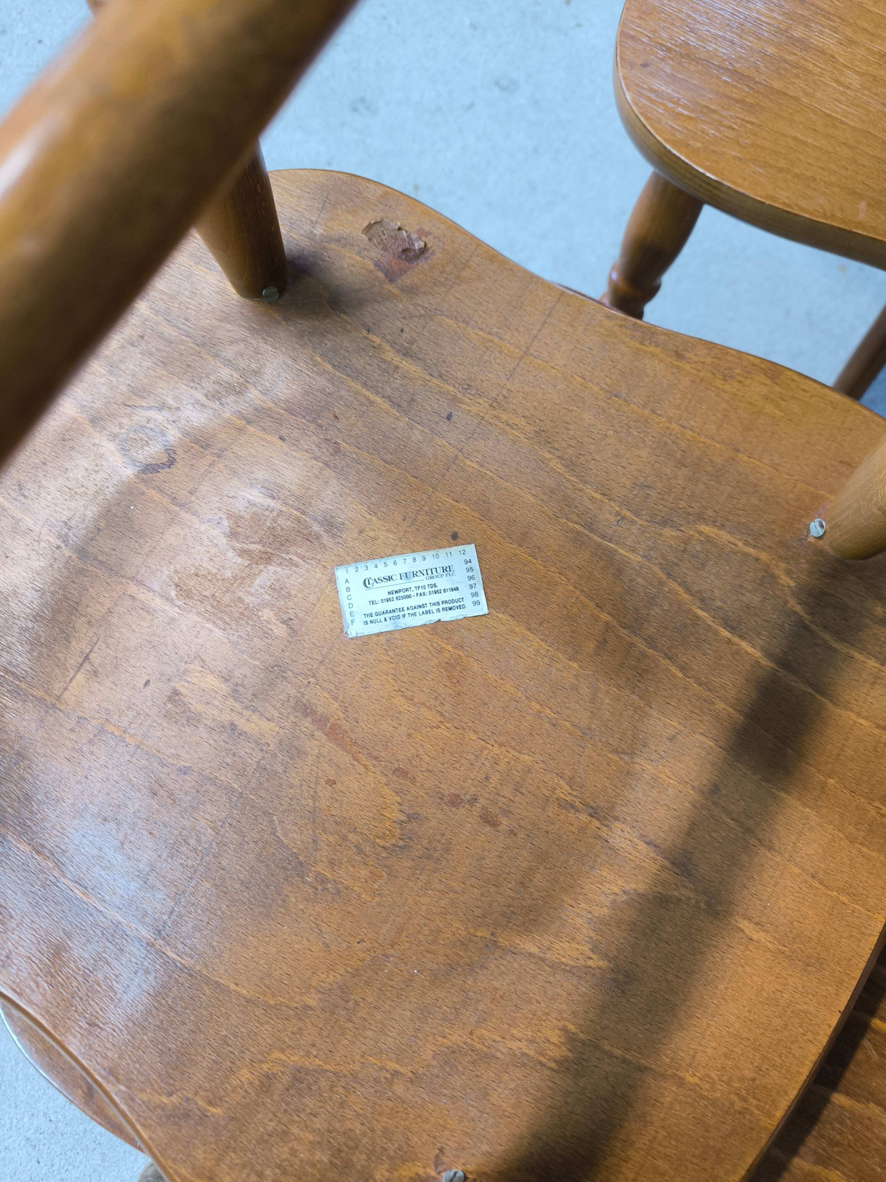 3 vintage Windsor wheelback chairs