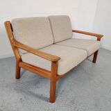 Juul Kristensen 2-seater teak sofa for Glostrup, Denmark 1960s
