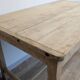 Old farmhouse table in solid cherry wood with drawers, 140 cm.