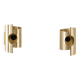 Pair of vintage wall sconces in brushed metal with a slight gold finish, France 1970.
