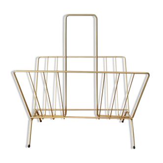 Vintage golden magazine rack