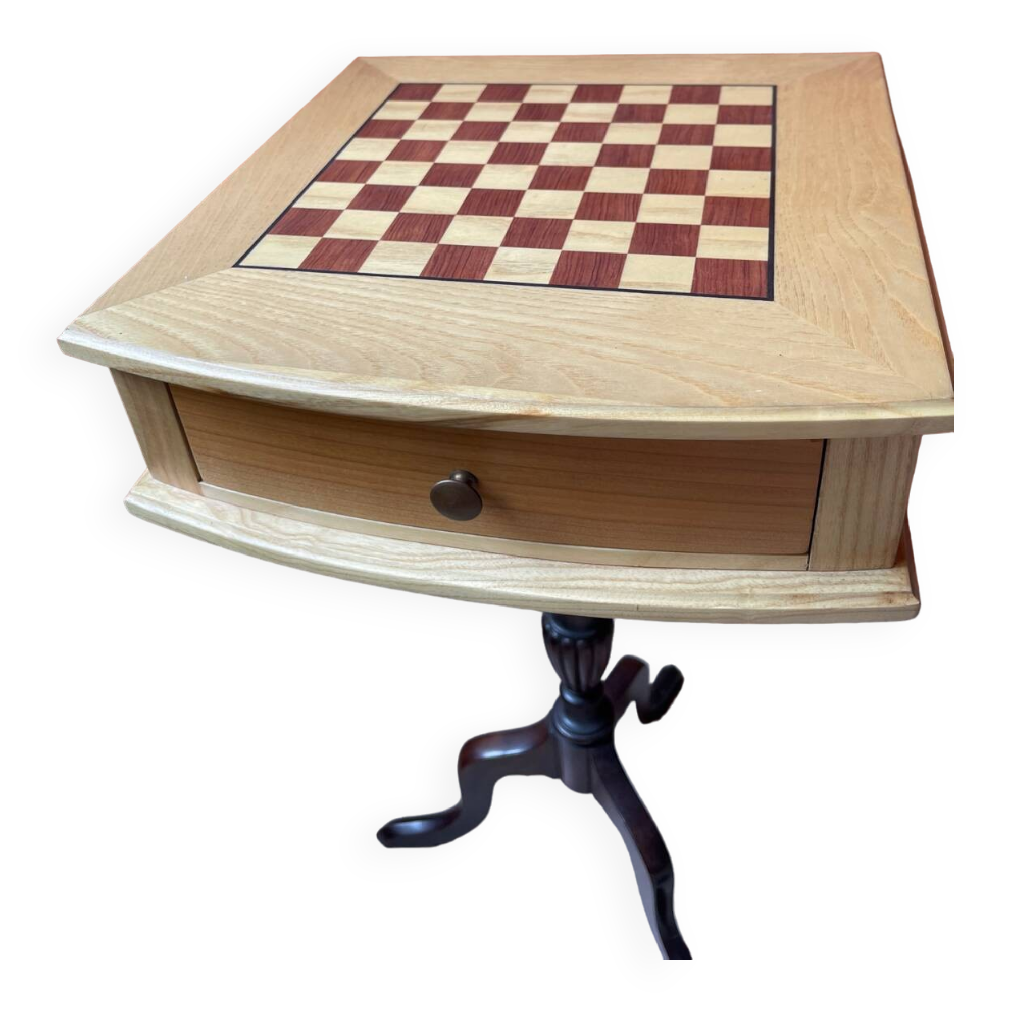 Sycamore and mahogany chess game box