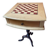 Boîte de jeu échecs sycomore et acajou