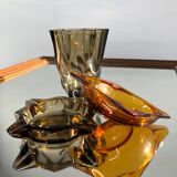 Smoked star ashtray Luminarc by J.G During 1970