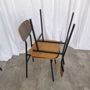 Vintage Industrial School Chairs - STOL Kamnik - 70s Yugoslavia - Set of 6