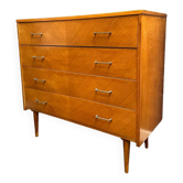 Vintage chest of drawers with spindle legs
