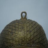 Brass mask wall sculpture ethnic decorative object Tribal art