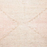 Dusty beige handmade runner rug