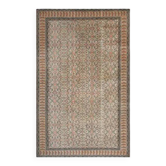 Tapis de zone turc Oushak fait main en laine et coton des années 1970, 199x291.