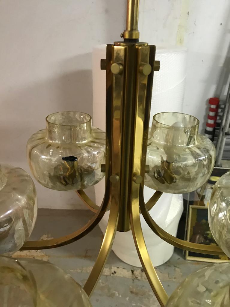 60s/70s brass chandelier