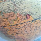 Mappemonde vintage, planisphère lumineux ancien, globe terrestre