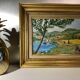 Tableau ancien paysage de Toscane daté 1989