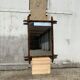 Antique wooden mirror vintage bamboo style large format XL