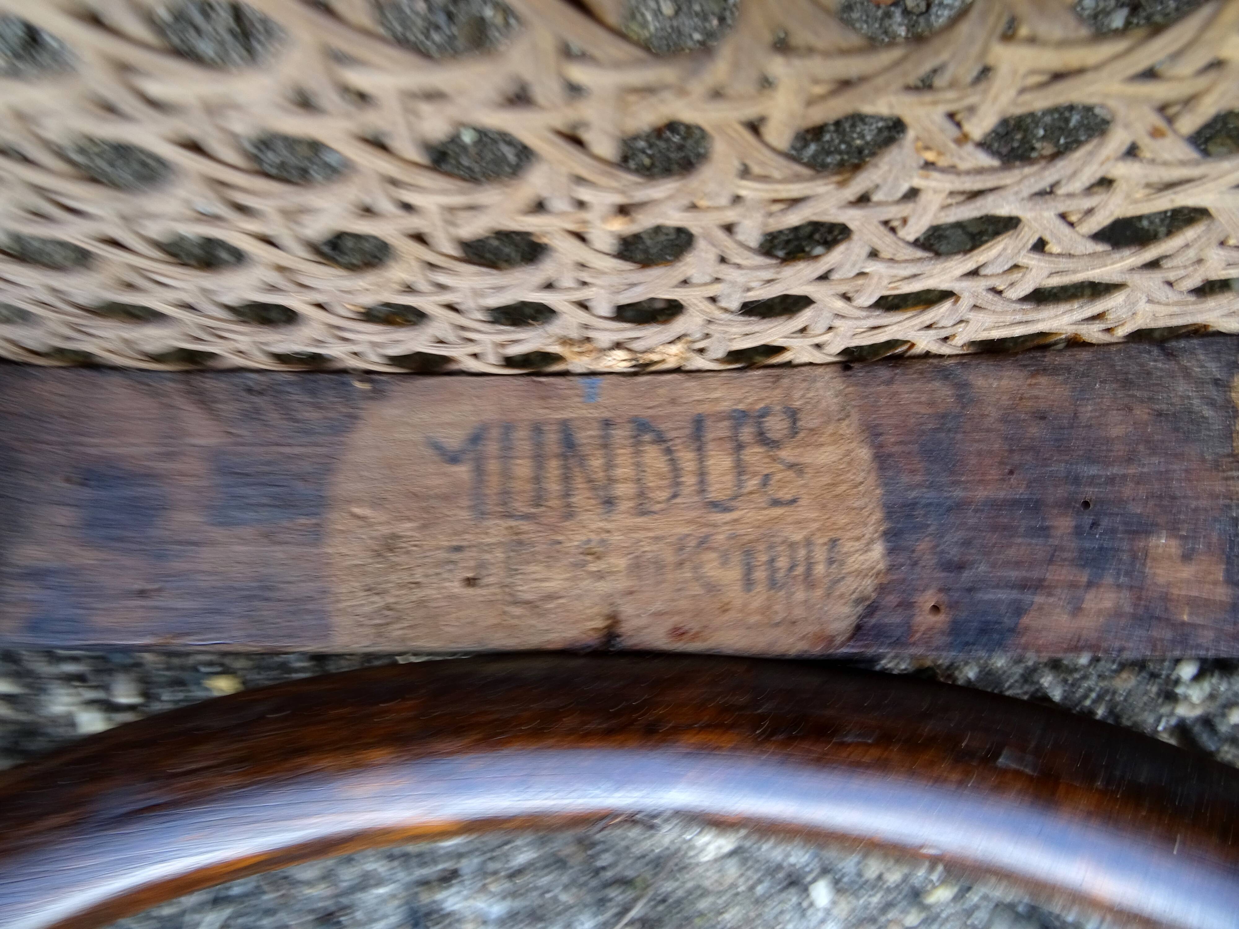 4 Thonet Mundus N°A 48 caned bistro chairs 1930