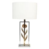 Maison Charles, attributed to. Pair of sunflower lamps. 1970s.