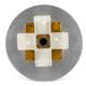 Set of 3 modernist glass ice appliques from Murano Poliarte 1970.