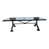 Industrial dining table in steel and cast iron - large size