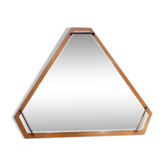Miroir italien triangulaire en bois 53x60cm