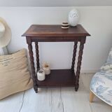 Side table with spool legs