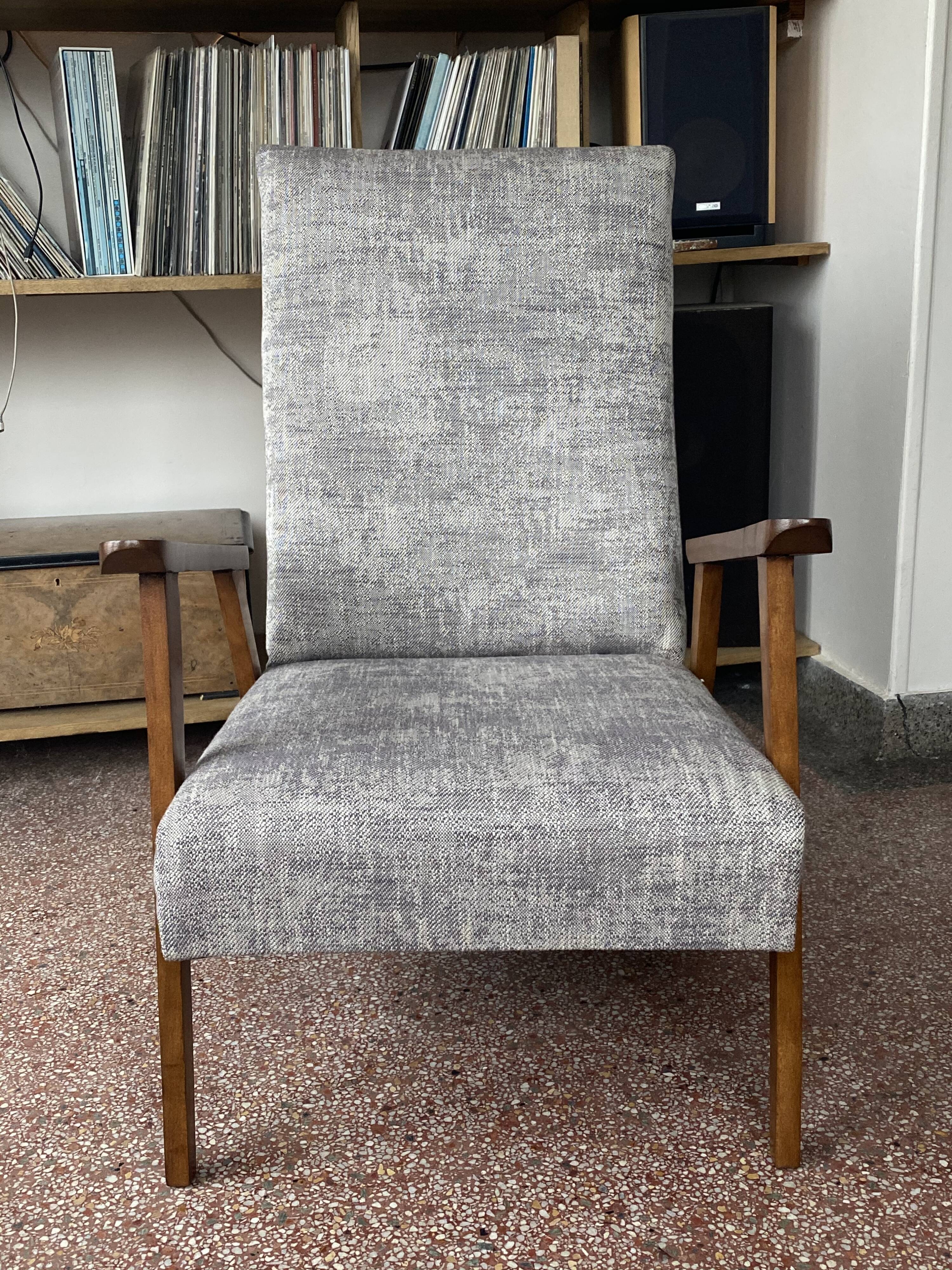 Pair of Scandinavian feet compasses armchairs