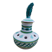 Bouquetière, flower vase in Spanish enamelled ceramic