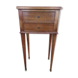 Louis XVI-style blond mahogany bedside from the 1950s